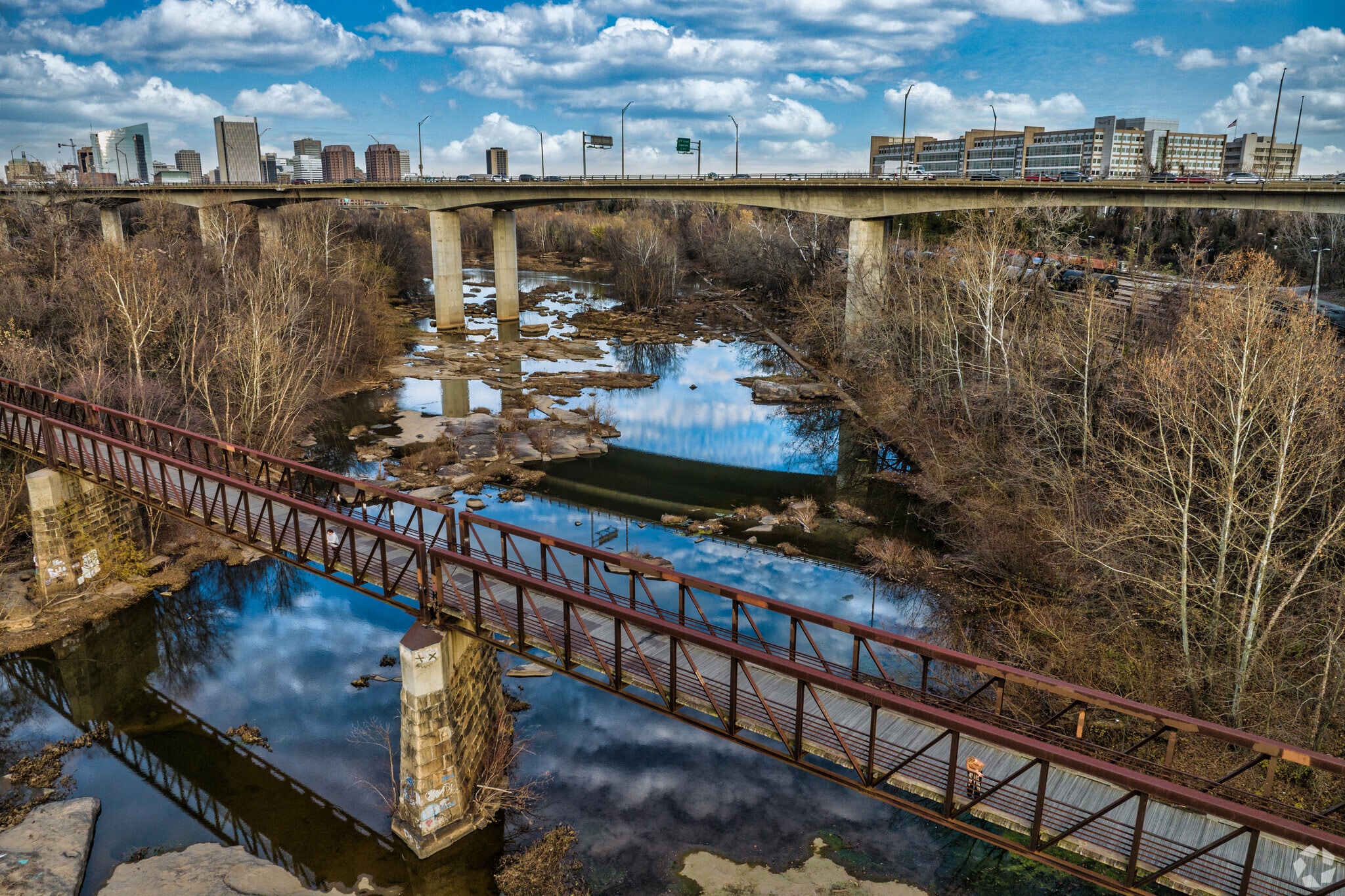 Manchester offers plenty of walking trails around the historic neighborhood.