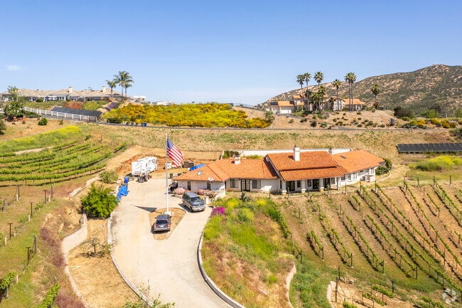Custom homes with large lots are found at higher elevations in Harbison Canyon.