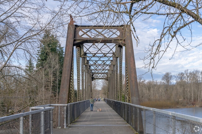 Take your dog for a walk surrounded by nature on the Centennial Trail near Sisco Heights.