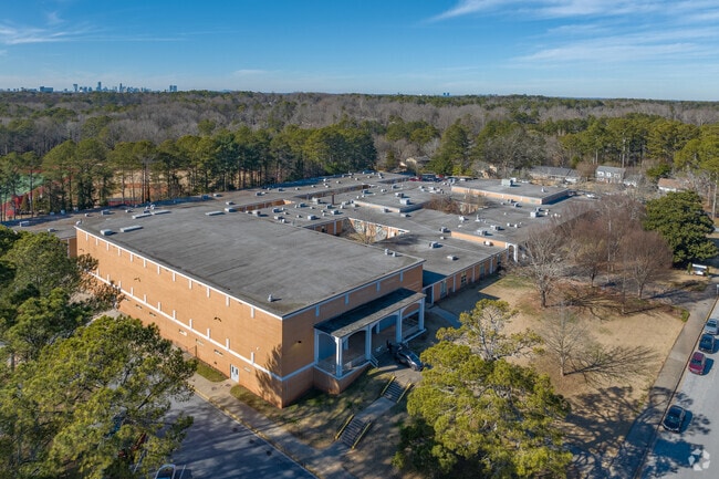 Druid Hills Middle School sits on Mount Olive Drive north of North Druid Hills Road in Decatur.