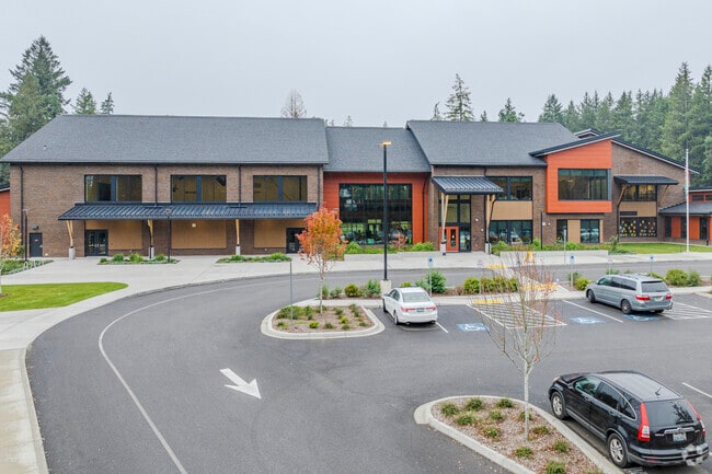 Very front to Evergreen Elementary School.