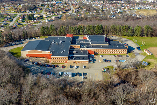 Jeannette Senior High School sits high in elevation, giving it privacy.