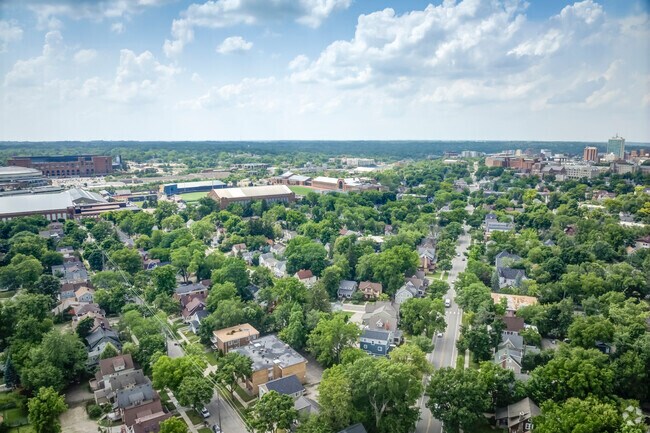 Packard Street in Yost features dual bike lanes that run from downtown.