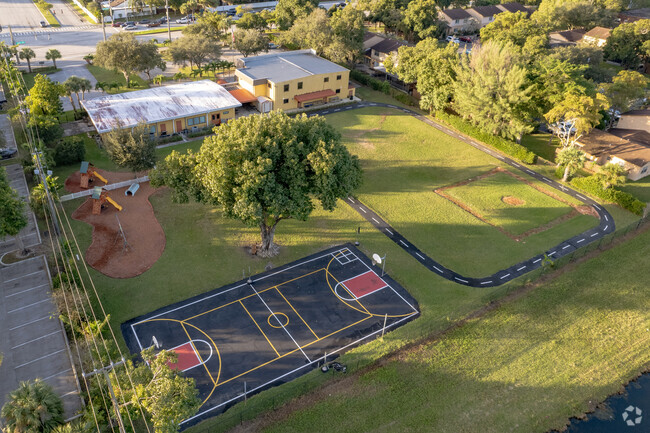 Aerial view of The Blake School of Plantation in Plantation, FL.