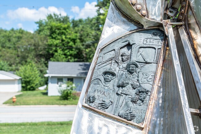 You can find historic events engraved into one of the sculptures in King Park.