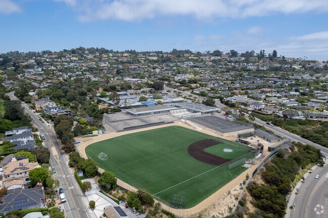 Muirlands Middle School
has a large baseball field for students.