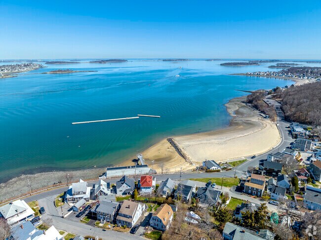 Aerial View of The Coastline of North Weymouth