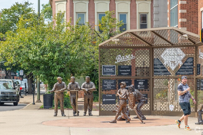 Statues near Grampian Hills memorialize the Little League World Series.
