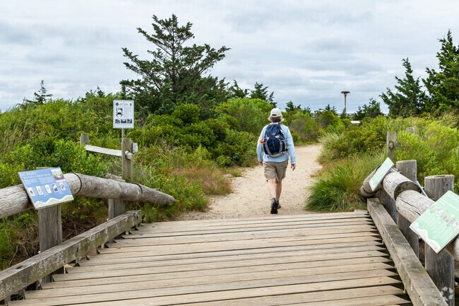 Seabrook residents enjoy walking the trails around South Cape Beach and Waquoit Bay.