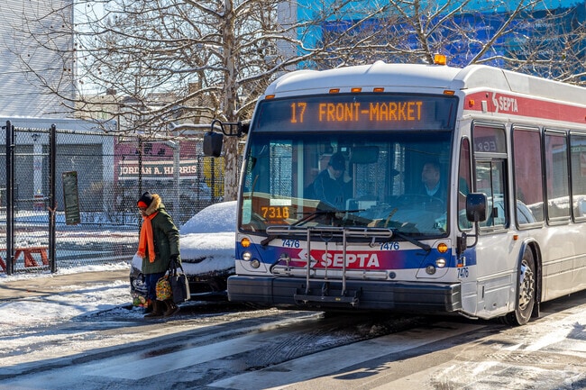 Septa is always nearby in Point Breeze to get around Philadelphia.