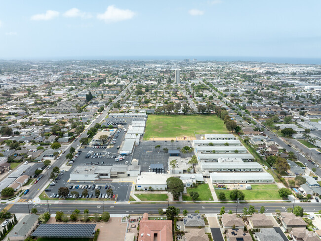 Bird's eye view of Rea Elementary School.