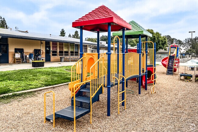Colorful playgrounds and activities await students at Alta Loma Elementary .