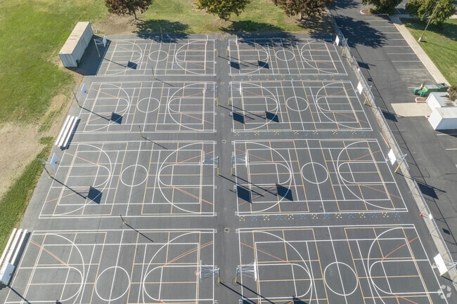 The sports area at Millswood Middle School is brand new and well loved by students.