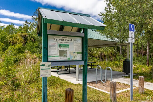 Cypress Creek Preserve, near Tampa Palms, has plenty of picnic shelters for weekend family fun.