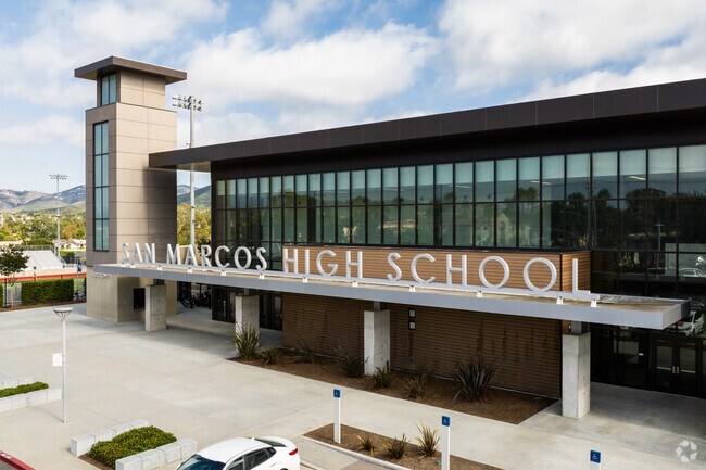 With all the new high tech upgrades is the San Marcos High School in Palomar Estates.