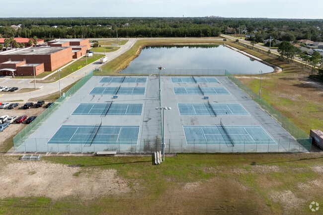 Matanzas High School boasts eight tennis courts for their students.