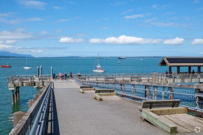 South Hill residents can take in the views along the shore at the Taylor Dock Boardwalk.