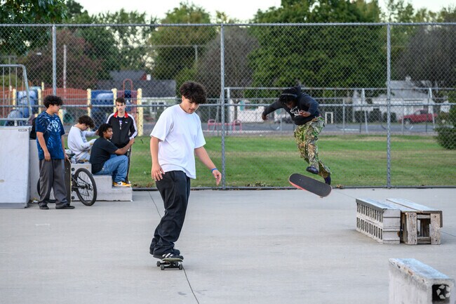 Elkhart skaters can take advantage of the skate park at Pierre Moran Park.