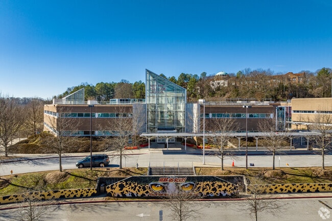 Entrance of Maynard Jackson High School in Atlanta, GA.