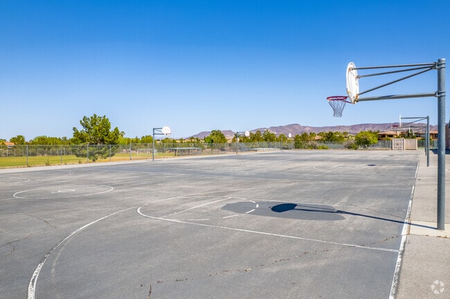 Shot some hoops with classmates on the basketball courts at Bob Miller Middle School.
