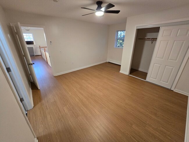 Upstairs bedroom with new flooring