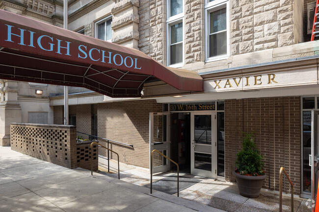 Union Square's pride: The historic Xavier High School.