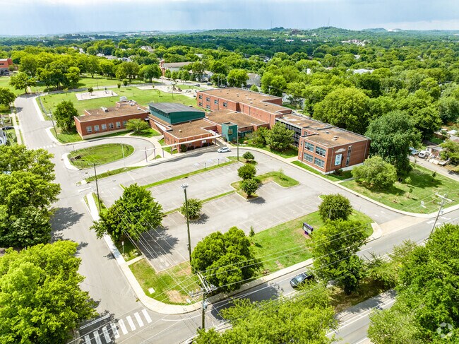 Aerial view of Inglewood Elementary in the East Nashville neighborhood.