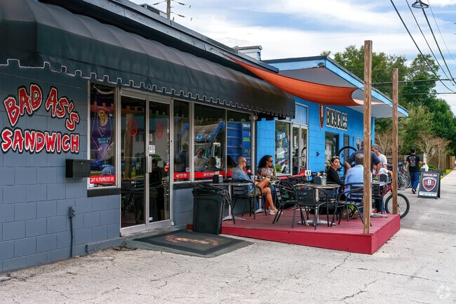 With outdoor tables and a vibrant menu, Bad As's Sandwich is a go-to lunch spot in the Milk District.