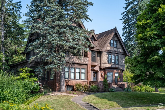 Large Tudor mansions rest of the hills of Endion.