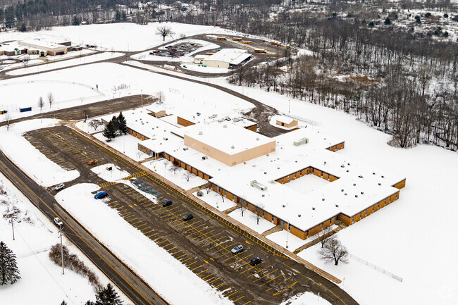 Hayes Middle school as seen from above.