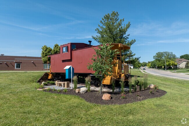 Rumsey Station Elementary pays tribute to its railroad past.