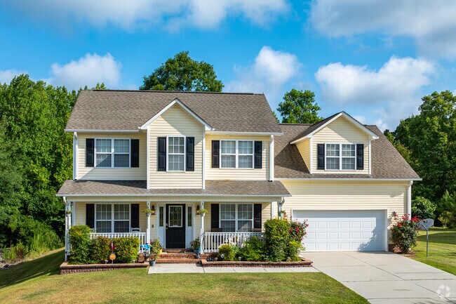 Modern traditional two story homes can be found around Half Moon.