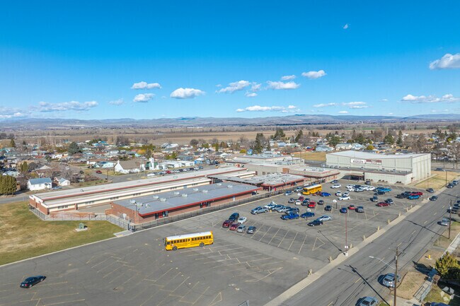 Toppenish Middle School is surrounded by charming residential avenues and farm land.