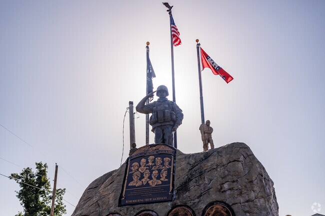 Located adjacent to Camp Robinson, the pride of military service is upfront in Amboy.