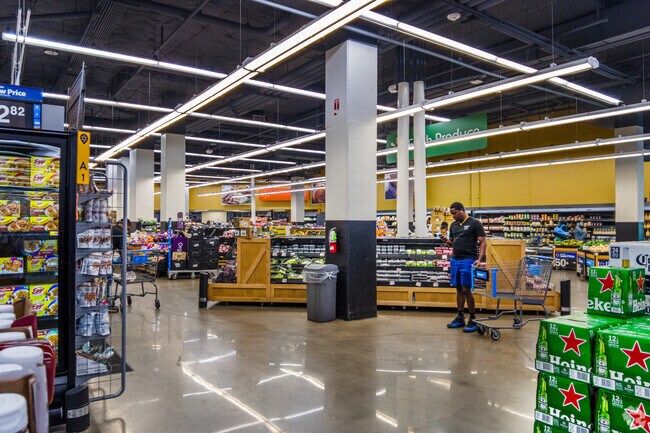 Fort Totten is home to a large Walmart, which serves as the local grocery store.
