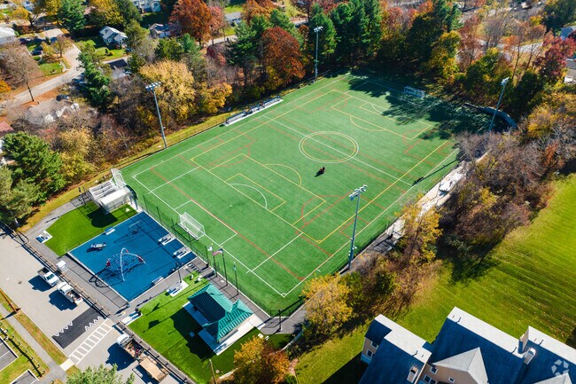 Farber Field has a large soccer pitch and a robust playground.