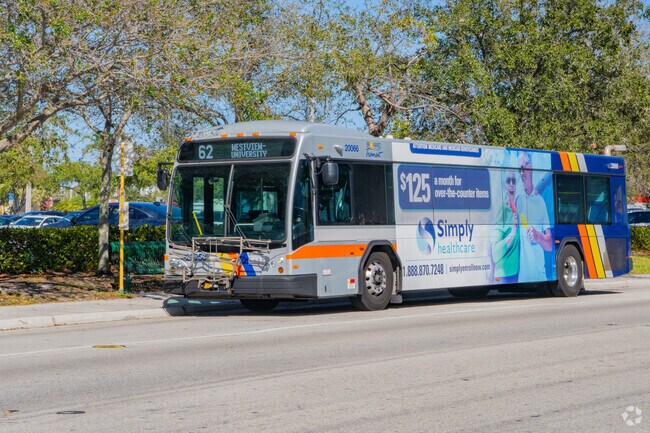 Bus Stop in Pompano and Santa Barbara Shores Neigborhood.