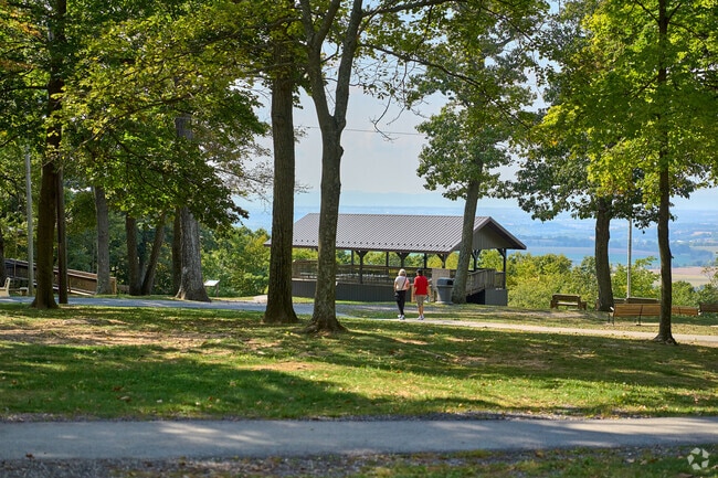 Enjoy the walking paths through wooded areas in Pen Mar Park.