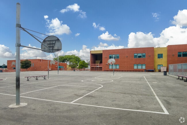 Students can enjoy a game of basketball at Ricardo Lizarraga Elementary School.