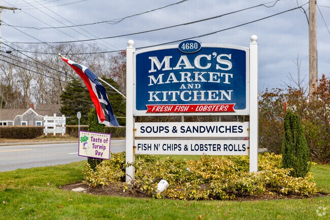 Residents are able to enjoy lobster rolls and chowder at Mac’s Market in Eastham.