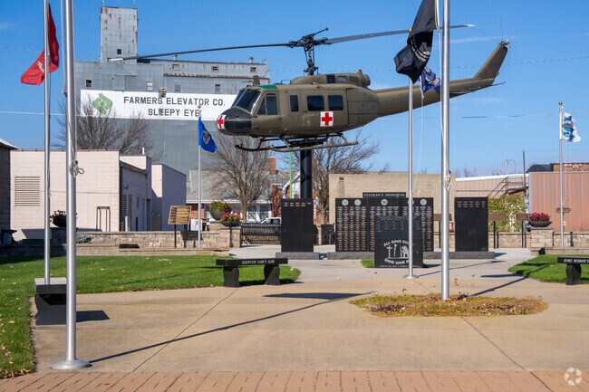 Visit the Veteran's Memorial in Sleepy Eye.
