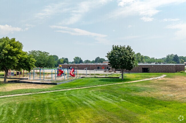 Student courtyards at Union High School.