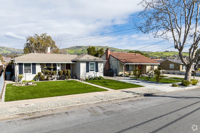 Sidewalks stretch in front of single-family homes in Alum Rock.