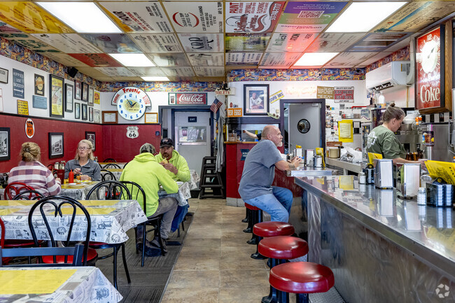 West Ganson's Roxy Café features tasty American fare in a retro diner setting.