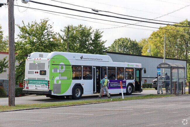 Mentelle residents exit the bus, there are many stops around the area