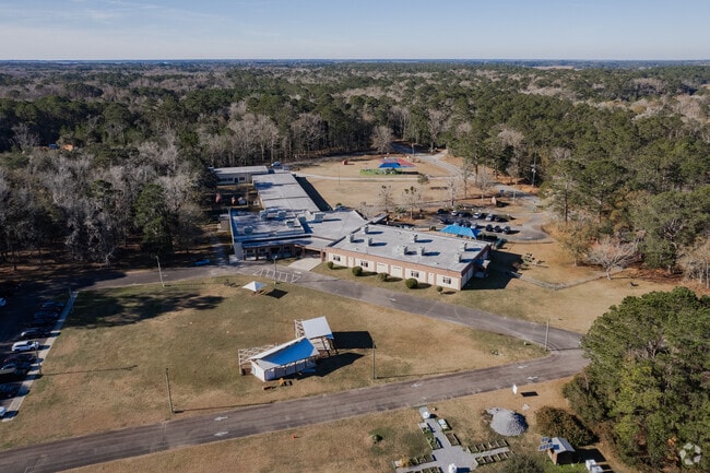 Edith L. Frierson Elementary School in Wadmalaw Island has a larege outdoor space for students.