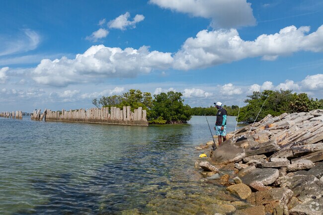 AJ Palonis Jr Park has easy access to the bay for anglers.