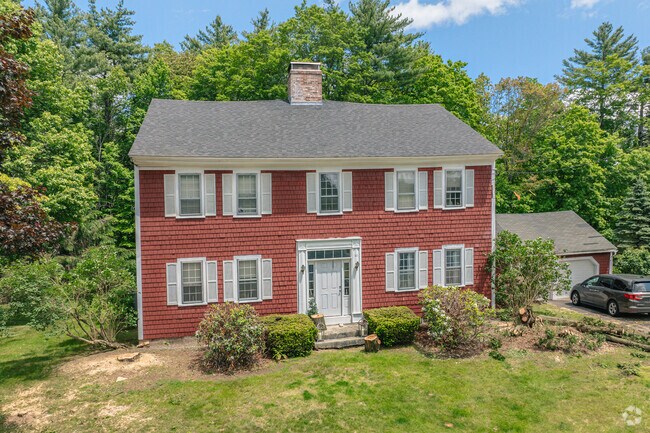 Houses with large yards and surrounded by forest greenery are found throughout the rural streets of Deerfield.