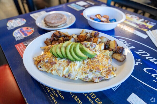 Indulge in the California Omelette at Big Daddy Ross where every bite is a taste of California.