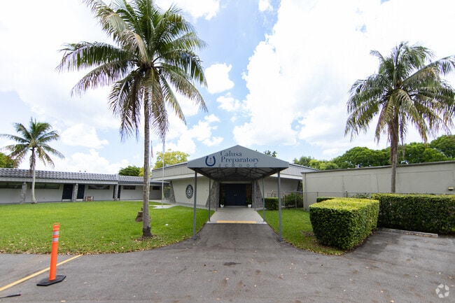Calusa Elementary School entrance in the Calusa Club Estates, Miami, FL.